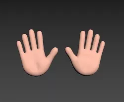 hand rigging Low-poly 3D model