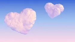 heart  form cloud cartoon love cotton candy cloudy  3D model