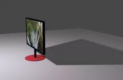 home interior Led TV with live video Low-poly 3D model