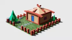 houses Low-poly 3D model