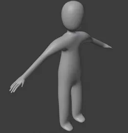Humanoid character base 3D model