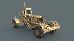 Husky mine detection vehicle Low-poly 3D model