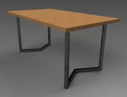 Industrial dining table modern TYPE 10 3D model