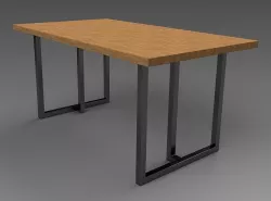Industrial dining table modern TYPE 7 3D model