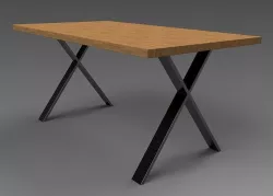 Industrial dining table modern TYPE 8 3D model