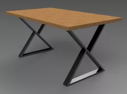 Industrial dinning table modern TYPE 2 3D model