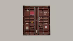 Industrial Storage Container Low-poly 3D model