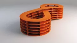 Infinite Loop Bookcase 3D model