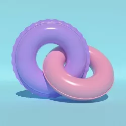 Inflatable swim rings Low-poly 3D model