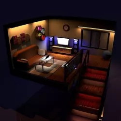 Isometric Room 3D model