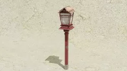 Japanese Post Lantern Decoration 3D model