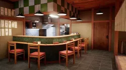 Japanese Restaurant - Scene and Assets Low-poly 3D model