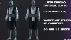 Jedi kimono with tutorial 3D model