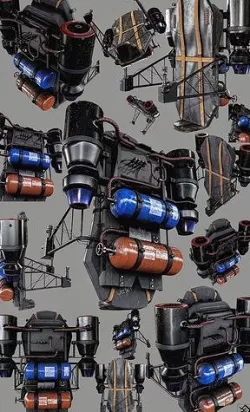 Jetpack Low-poly 3D model