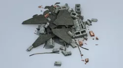 Junk Rubble Pile Low-poly 3D model