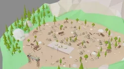 Kayi kabila Low-poly 3D model