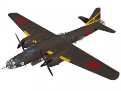 Ki67 Type4 heavy bomber Hiryu 3D model