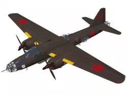 Ki67 Type4 heavy bomber Hiryu and i go model1 kou  3D model