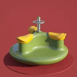 kids playground THE SPINNING ROUNDABOUT JIN-0416  3D model