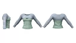 Ladies Crop Sweater with Tank Top Low-poly 3D model