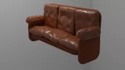 Leather Sofa Set 3D model
