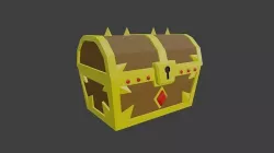Legendary Chest Low-poly 3D model