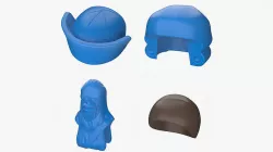 Lego Chewbacca Hair Low-poly 3D model