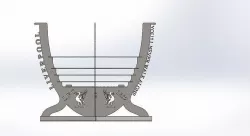 Liverpool  Fire pit Modular Design Dxf and Step for Cnc Laser  3D model