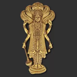 Lord Vishnu With Sheshnaga 01 3D Model 3D model