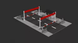 Lowpoly Border Post 3D model