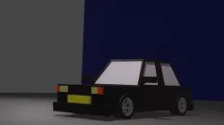 lowpoly car black car clasic car Low-poly 3D model