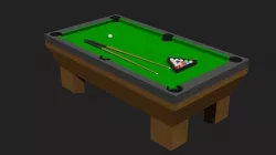 Lowpoly Pooltable Low-poly 3D model