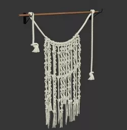 Macrame wall hanging 3D model