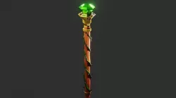 Mage Staff Low-poly 3D model