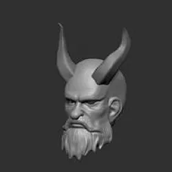 Male Krampus Mask 3D model
