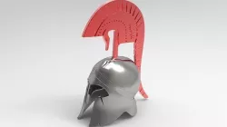 Medieval Armour Spartan Greek Helmet 3D model
