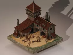  Medieval Workshop Level 10 Low-poly 3D model