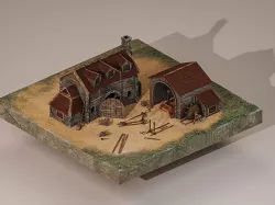  Medieval Workshop Level 5 Low-poly 3D model
