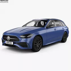 Mercedes-Benz C-class AMG-Line estate 2021 3D model