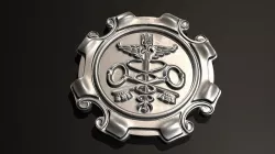 Metal medal Low-poly 3D model