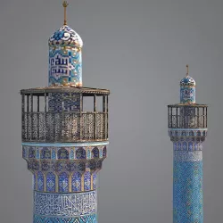 Minaret Low-poly 3D model
