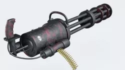 Minigun Low-poly 3D model Low-poly 3D model