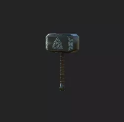 Mjolnir-Thor Low-poly 3D model