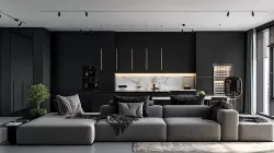 Monochrome Livingroom 3D model