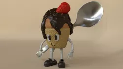 Mr Sweet Low-poly 3D model