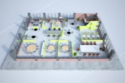 Office 3D Layout Plan 3D model