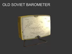 Old Soviet Barometer PBR Low-poly Low-poly 3D model