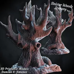 Old Tree 3D terrain for tabletop games Pre supported 3D model 3D model