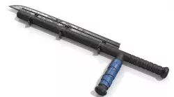 Police Baton with Blade Low-poly 3D model
