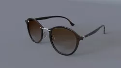 Ray-Ban ROUND II LIGHT RAY Light Havana  3D model
